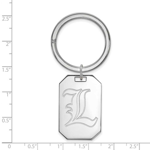 Image of Sterling Silver University of Louisville Key Chain by LogoArt