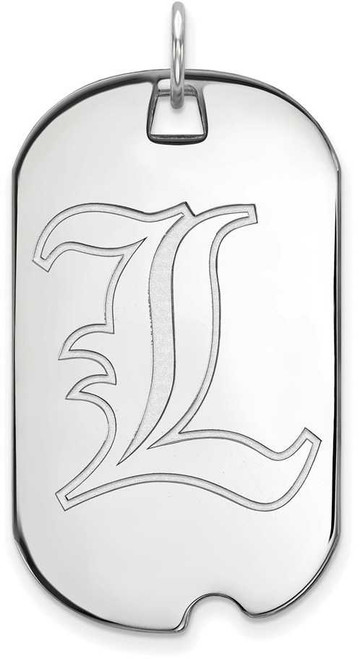 Image of Sterling Silver University of Louisville Large Dog Tag by LogoArt