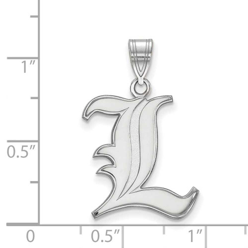 Image of Sterling Silver University of Louisville Large Pendant by LogoArt (SS004UL)