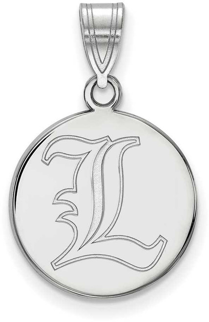 Image of Sterling Silver University of Louisville Medium Disc Pendant by LogoArt