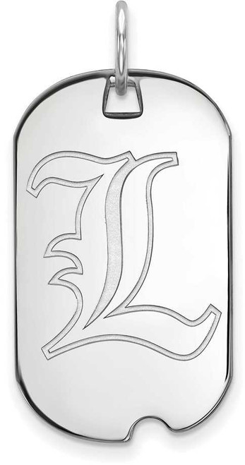 Image of Sterling Silver University of Louisville Small Dog Tag by LogoArt