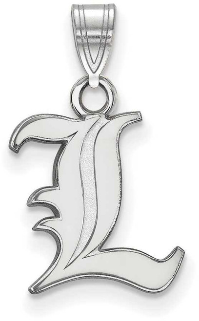 Image of Sterling Silver University of Louisville Small Pendant by LogoArt (SS002UL)