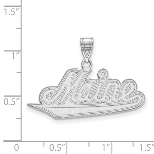 Image of Sterling Silver University of Maine Large Pendant by LogoArt