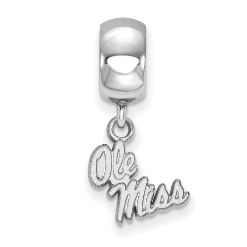 Image of Sterling Silver University of Mississippi XSmall Dangle Bead Charm LogoArt SS058