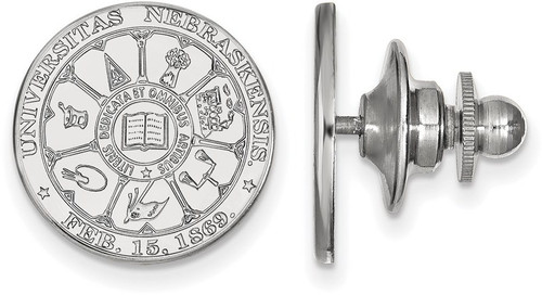 Sterling Silver University of Nebraska Crest Lapel Pin by LogoArt