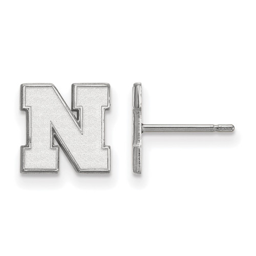 Sterling Silver University of Nebraska X-Small Earrings Post by LogoArt