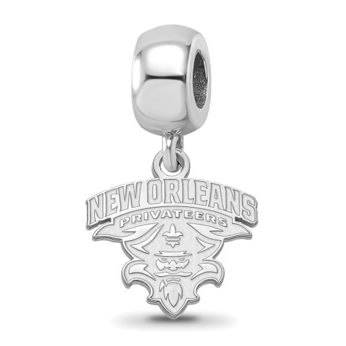 Sterling Silver University of New Orleans Small Dangle Bead by LogoArt