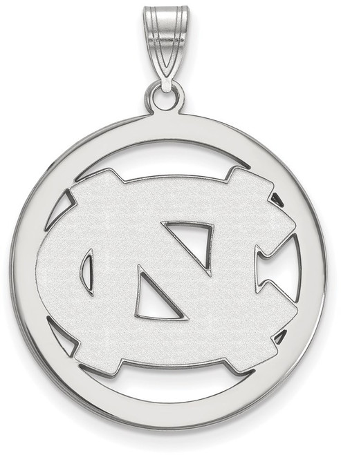 Sterling Silver University of North Carolina L Pendant in Circle by LogoArt