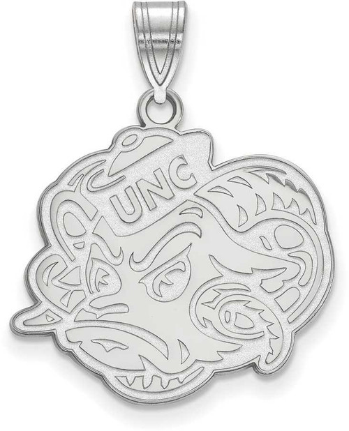 Image of Sterling Silver University of North Carolina Large Pendant by LogoArt (SS054UNC)