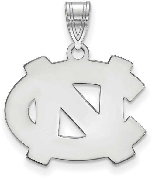 Image of Sterling Silver University of North Carolina Medium Pendant by LogoArt SS003UNC