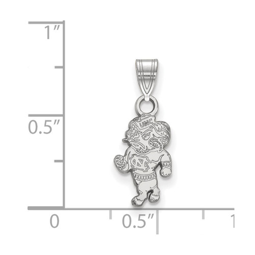 Sterling Silver University of North Carolina Small Pendant by LogoArt (SS055UNC)