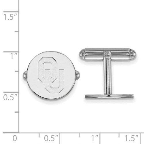 Image of Sterling Silver University of Oklahoma Cuff Links by LogoArt