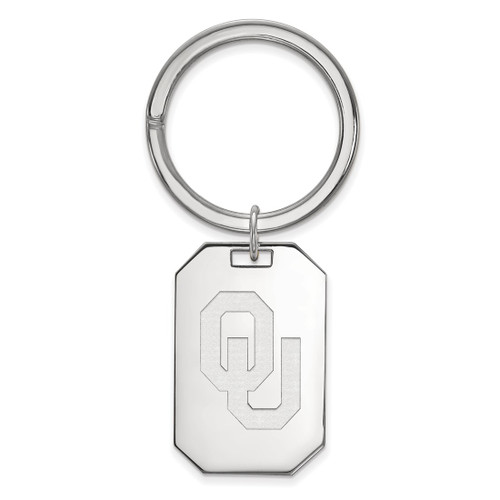 Sterling Silver University of Oklahoma Key Chain by LogoArt (SS027UOK)
