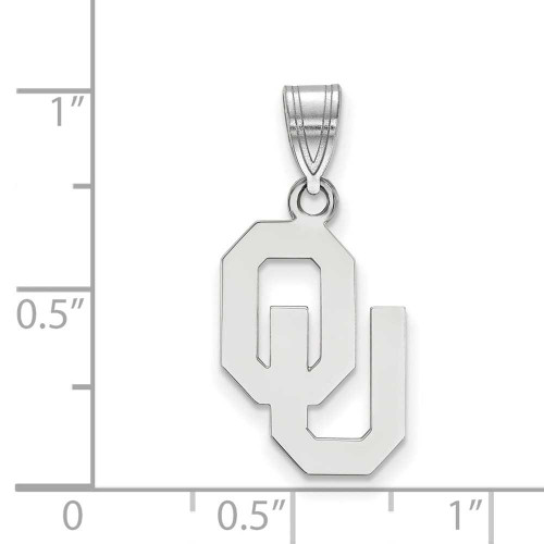 Image of Sterling Silver University of Oklahoma Medium Pendant by LogoArt