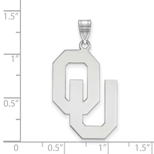 Image of Sterling Silver University of Oklahoma XL Pendant by LogoArt