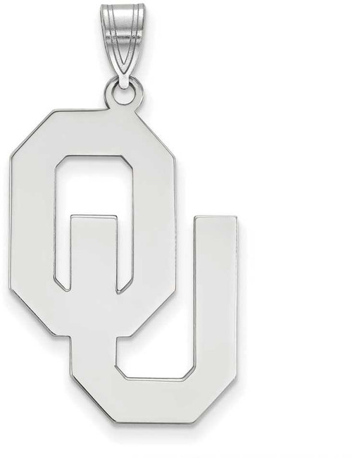 Image of Sterling Silver University of Oklahoma XL Pendant by LogoArt