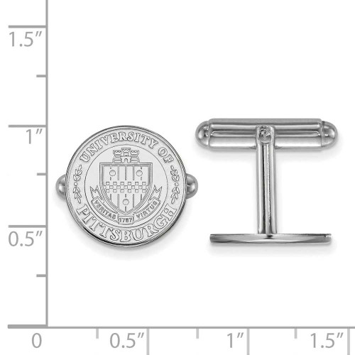 Image of Sterling Silver University of Pittsburgh Crest Cuff Links by LogoArt