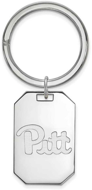 Image of Sterling Silver University of Pittsburgh Key Chain by LogoArt