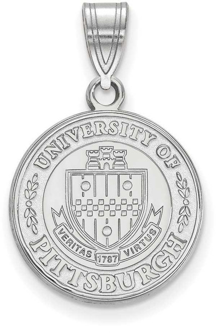 Image of Sterling Silver University of Pittsburgh Medium Crest Pendant by LogoArt