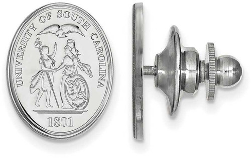 Image of Sterling Silver University of South Carolina Crest Lapel Pin by LogoArt