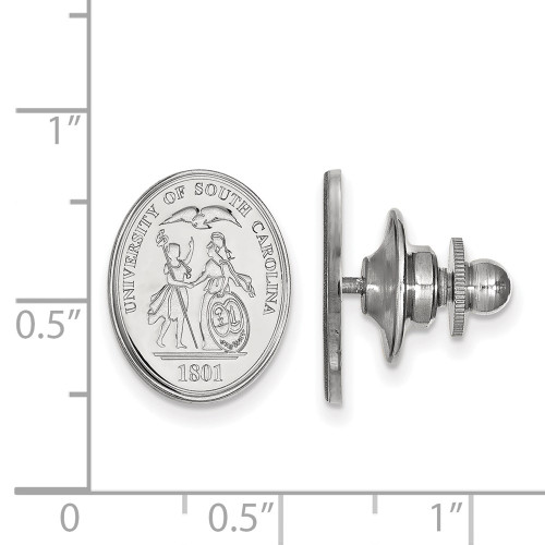 Sterling Silver University of South Carolina Crest Lapel Pin by LogoArt