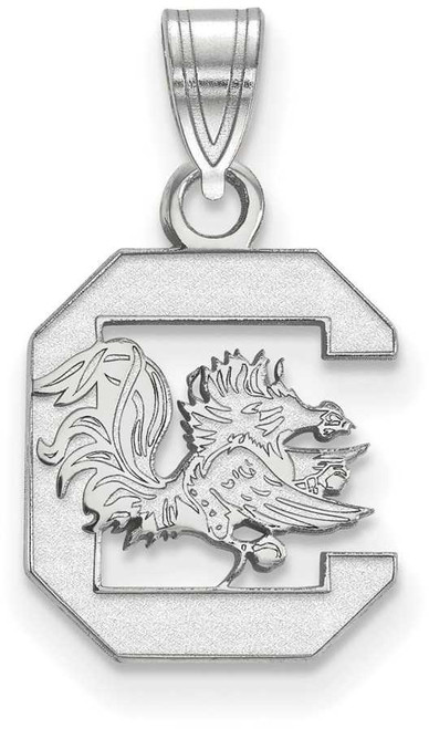 Image of Sterling Silver University of South Carolina Small Pendant by LogoArt (SS002USO)