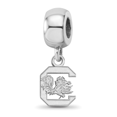 Sterling Silver University of South Carolina XS Dangle Bead LogoArt Charm SS035