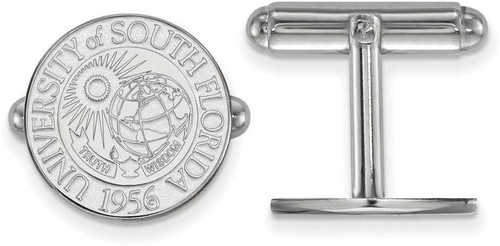 Image of Sterling Silver University of South Florida Crest Cuff Links by LogoArt