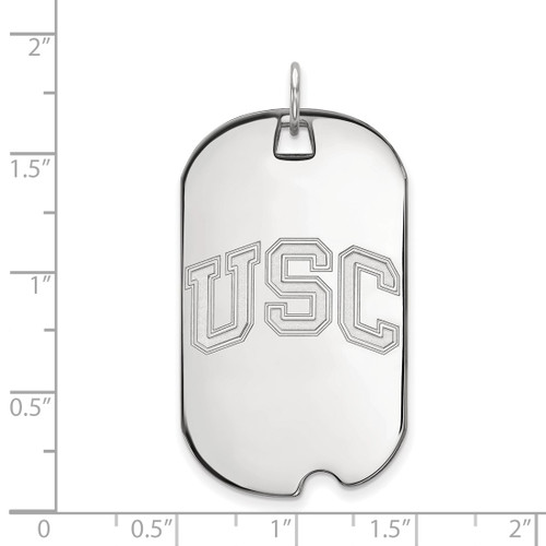 Sterling Silver University of Southern California Large Dog Tag by LogoArt