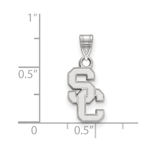 Sterling Silver University of Southern California Small Pendant LogoArt SS002USC