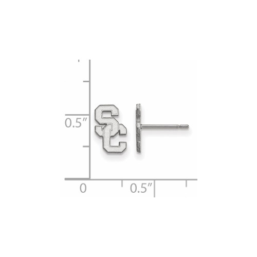 Sterling Silver University of Southern California X-Small Post Earrings LogoArt