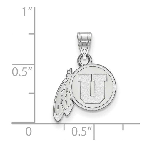 Image of Sterling Silver University of Utah Small Pendant by LogoArt