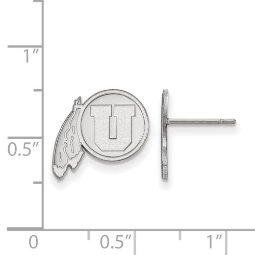 Sterling Silver University of Utah Small Post Earrings by LogoArt