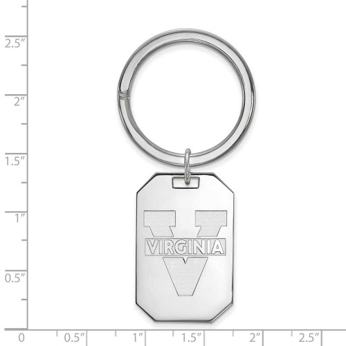 Image of Sterling Silver University of Virginia Key Chain by LogoArt