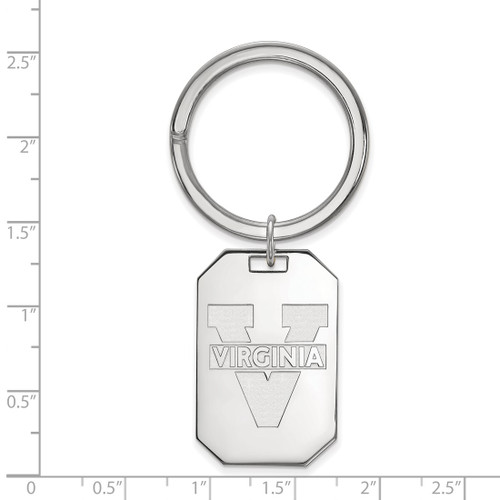Sterling Silver University of Virginia Key Chain by LogoArt