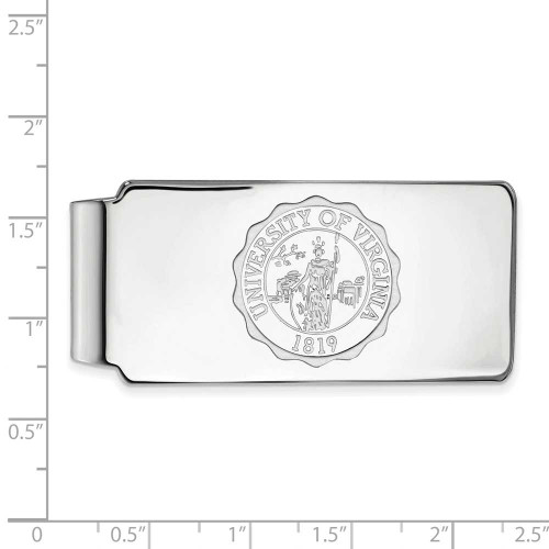 Image of Sterling Silver University of Virginia Money Clip Crest by LogoArt