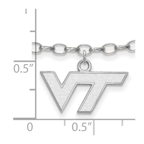 Image of Sterling Silver Virginia Tech Anklet by LogoArt