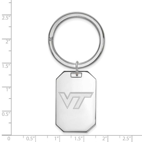 Image of Sterling Silver Virginia Tech Key Chain by LogoArt