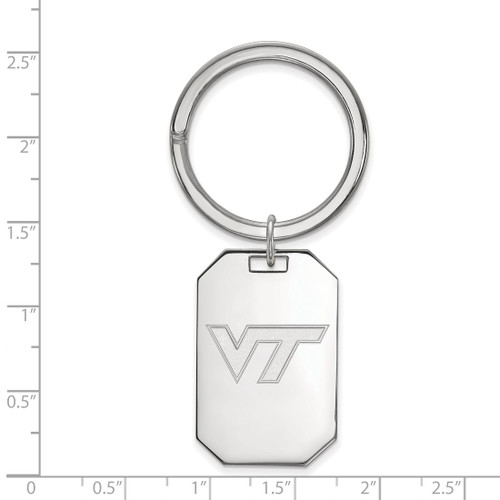 Sterling Silver Virginia Tech Key Chain by LogoArt