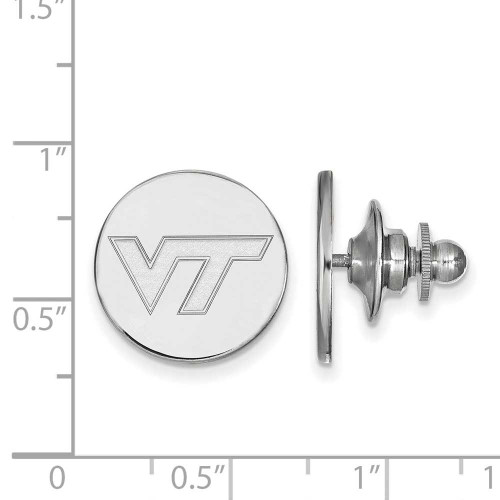 Image of Sterling Silver Virginia Tech Lapel Pin by LogoArt