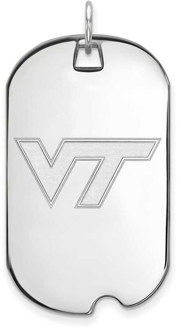 Image of Sterling Silver Virginia Tech Large Dog Tag by LogoArt