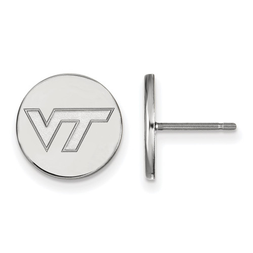 Sterling Silver Virginia Tech Small Disc Earrings by LogoArt