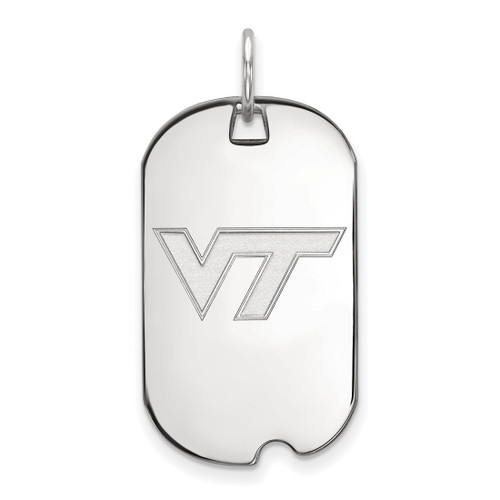 Sterling Silver Virginia Tech Small Dog Tag by LogoArt
