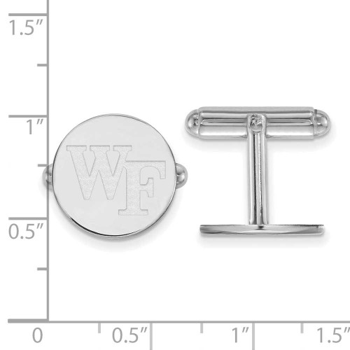 Image of Sterling Silver Wake Forest University Cuff Links by LogoArt (SS063WFU)