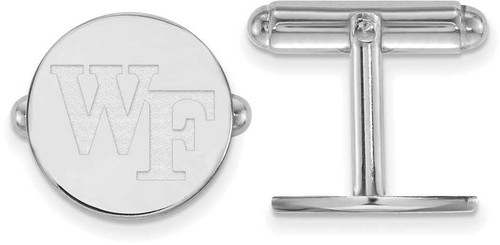 Image of Sterling Silver Wake Forest University Cuff Links by LogoArt (SS063WFU)