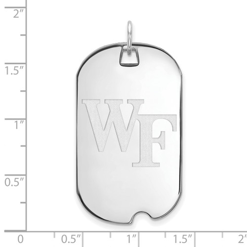 Sterling Silver Wake Forest University Large Dog Tag by LogoArt