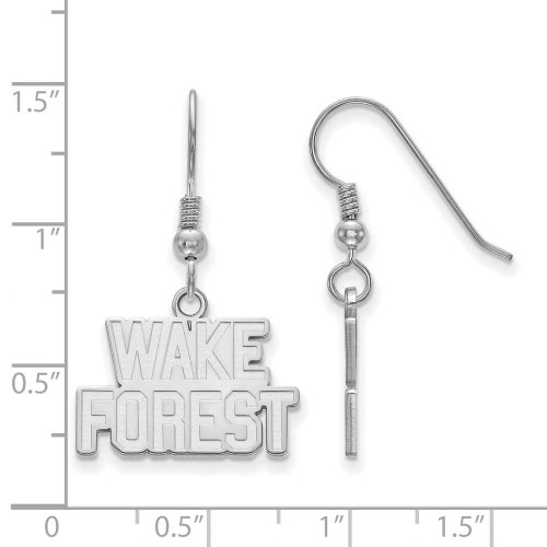 Image of Sterling Silver Wake Forest University Small Dangle Earrings by LogoArt SS046WFU