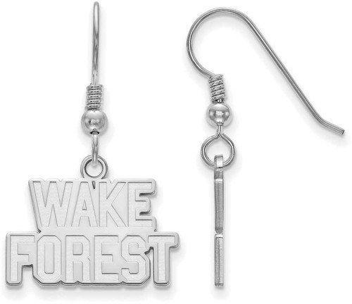 Image of Sterling Silver Wake Forest University Small Dangle Earrings by LogoArt SS046WFU