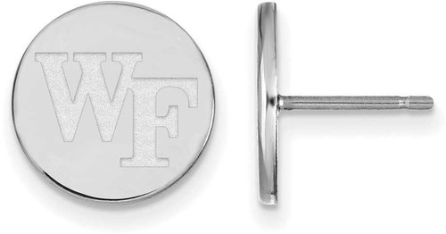 Image of Sterling Silver Wake Forest University Small Disc Earrings by LogoArt