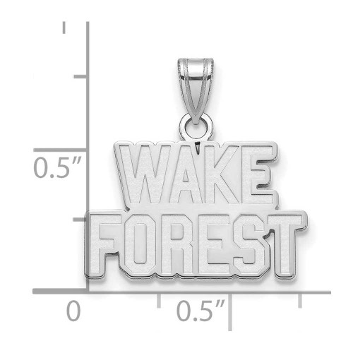 Image of Sterling Silver Wake Forest University Small Pendant by LogoArt (SS042WFU)